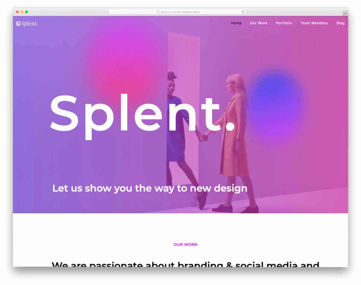 colorful and modern website template
