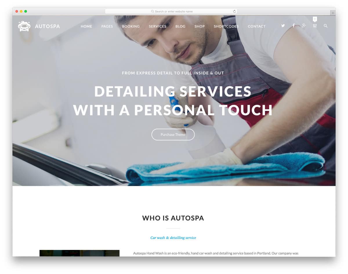ultra-clean auto detailing website template