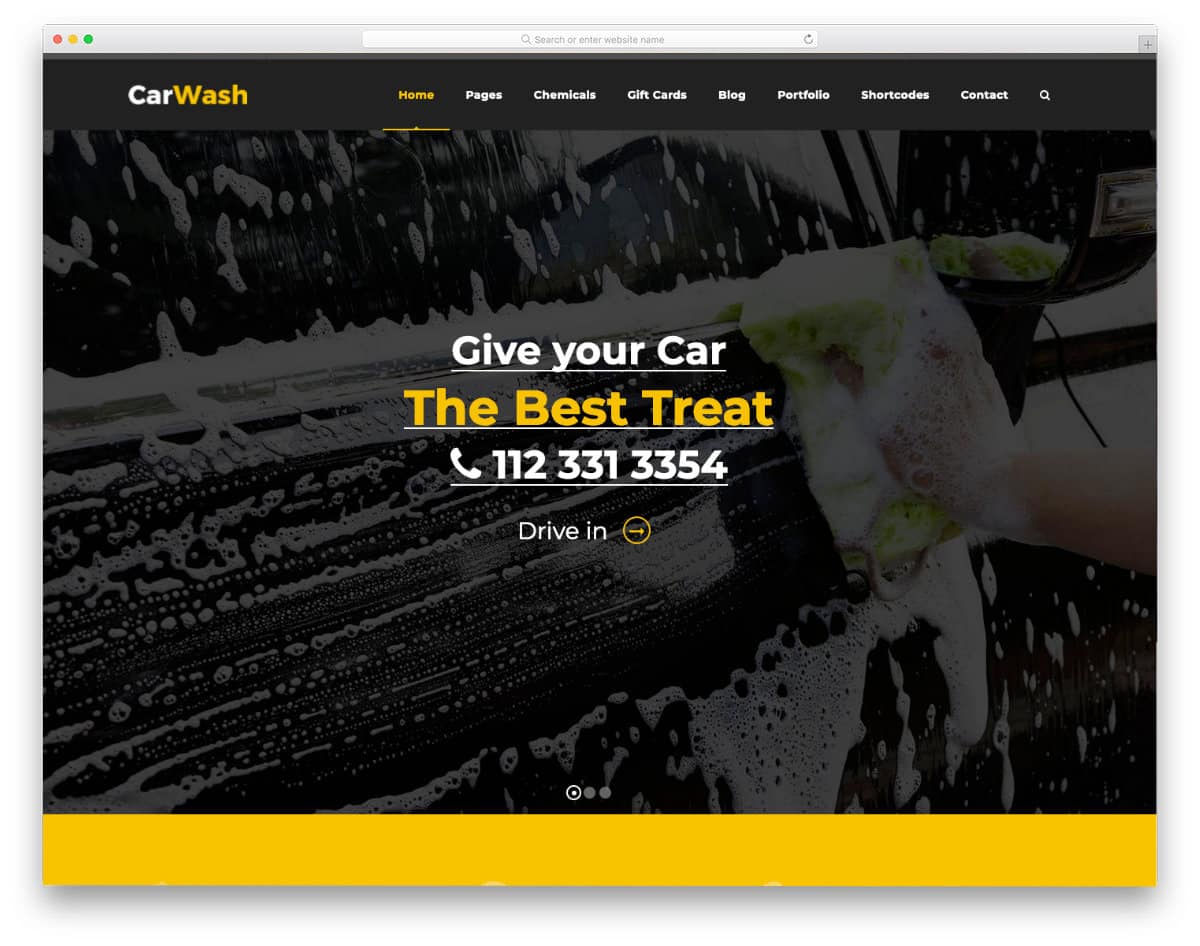 auto detailing and car wash website template