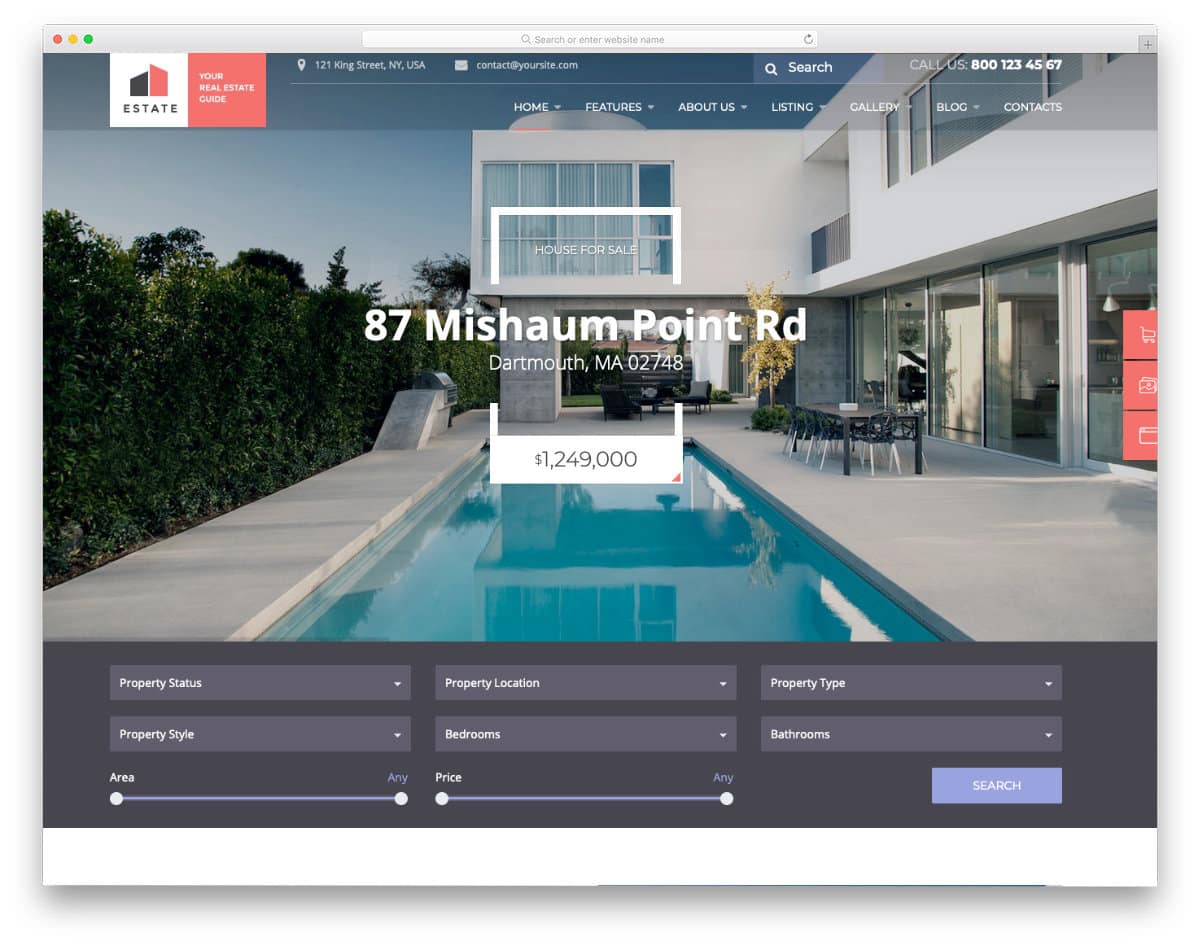 real estate property investment website template