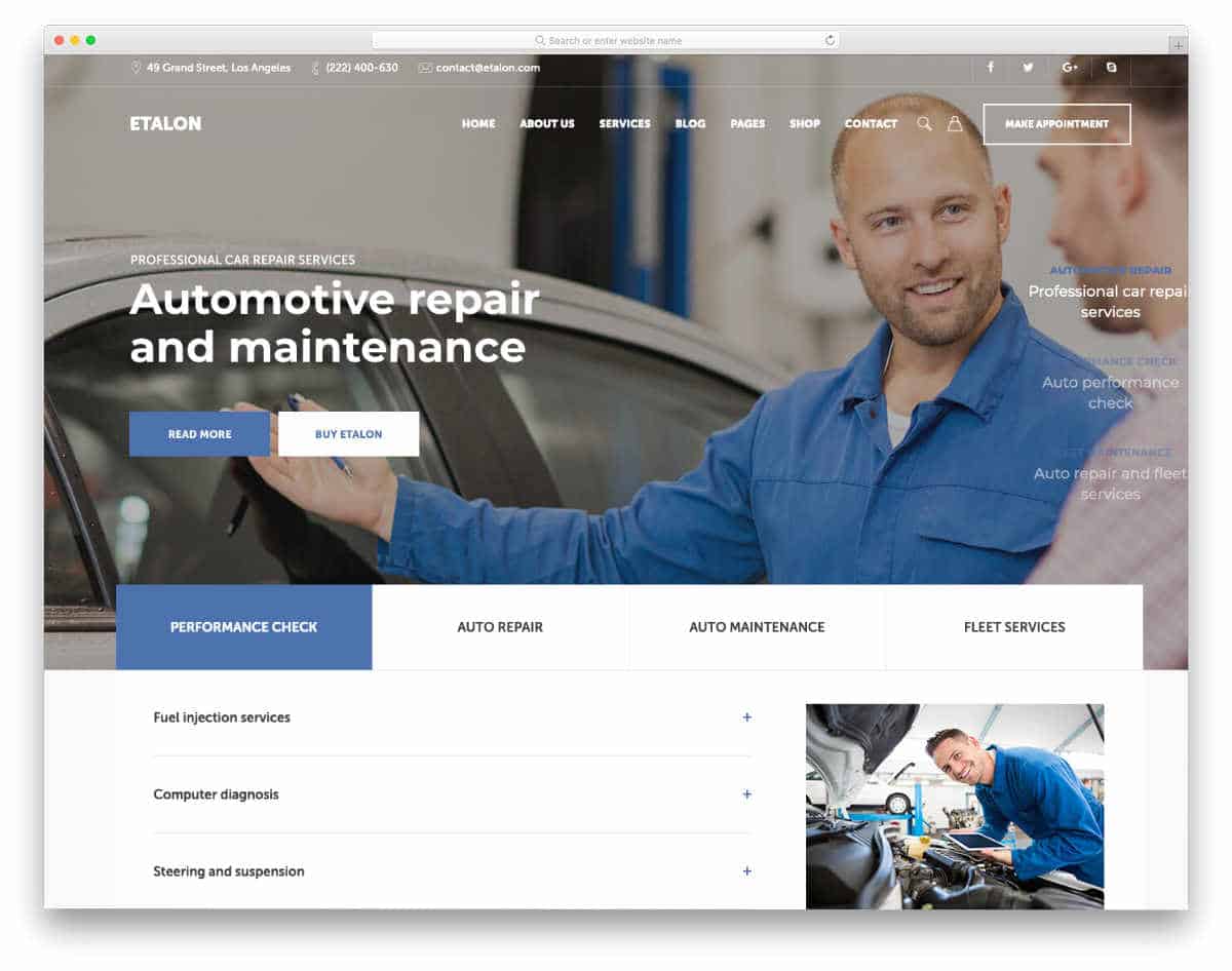 clean and user friendly auto detailing website template