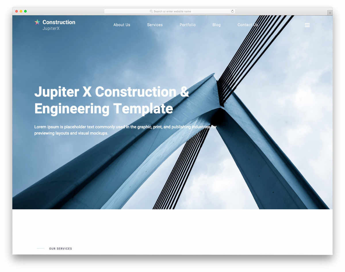 real estate and construction website template
