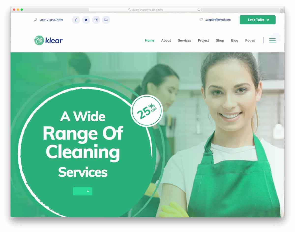 best carpet cleaning website template for new brands