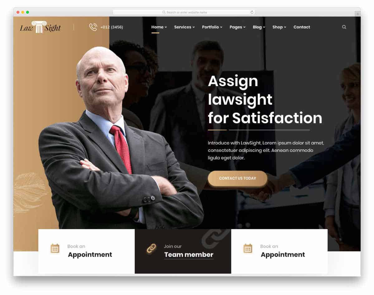 notary website template with useful features