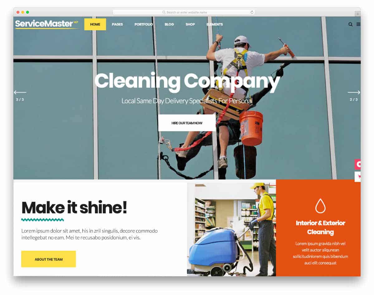 website template for all types of service business websites