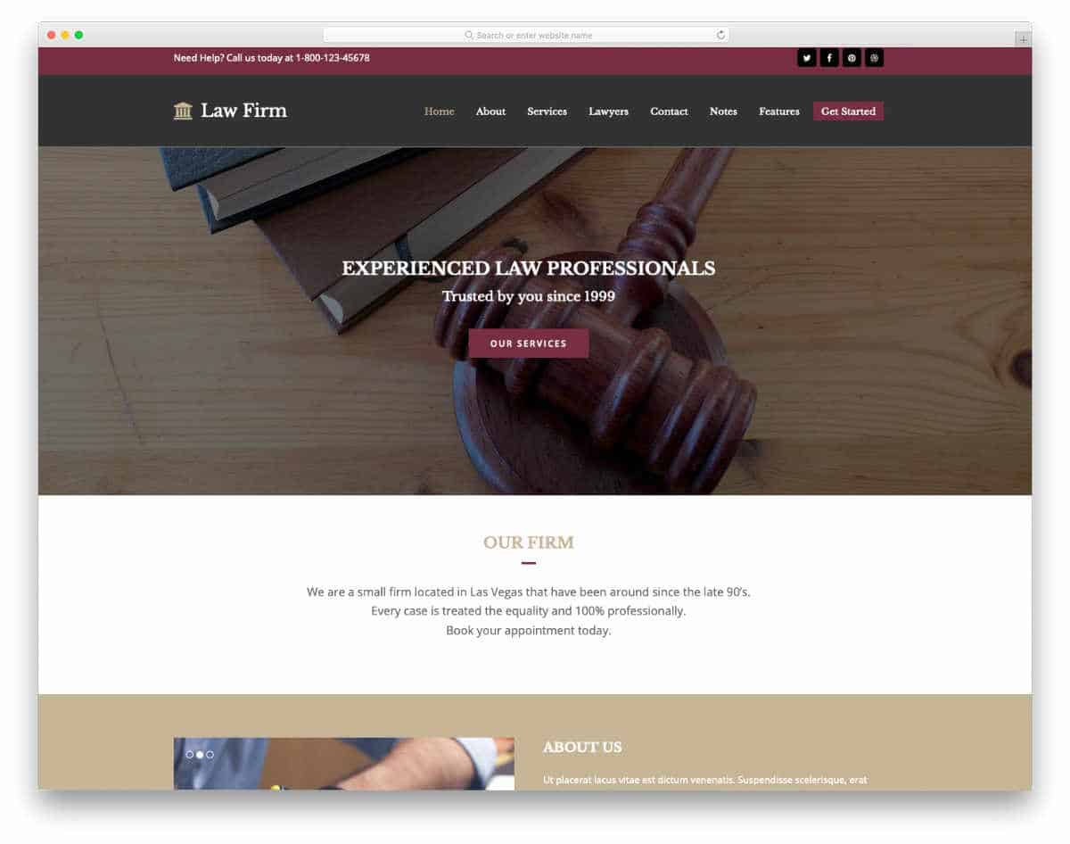classic looking website template