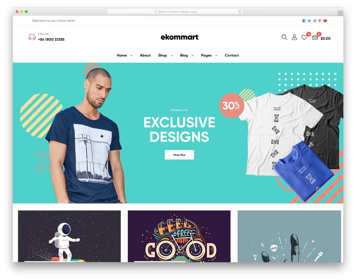 contemporary-style online store template