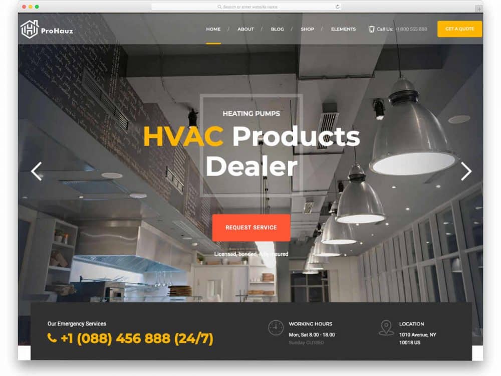 HVAC website templates