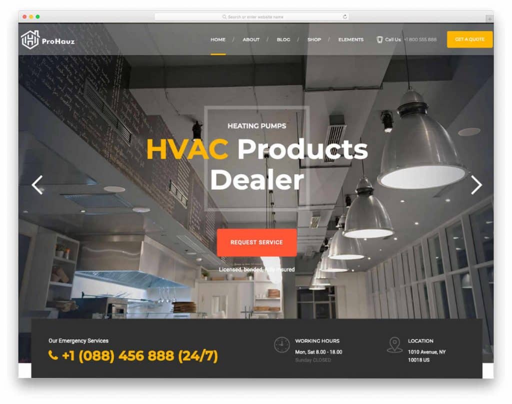 HVAC website templates