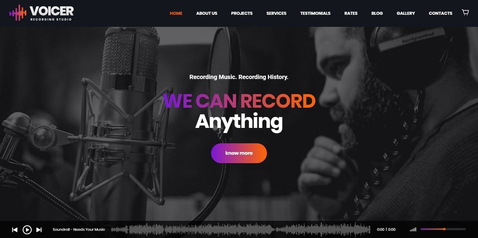 voicer-music-studio-website-template