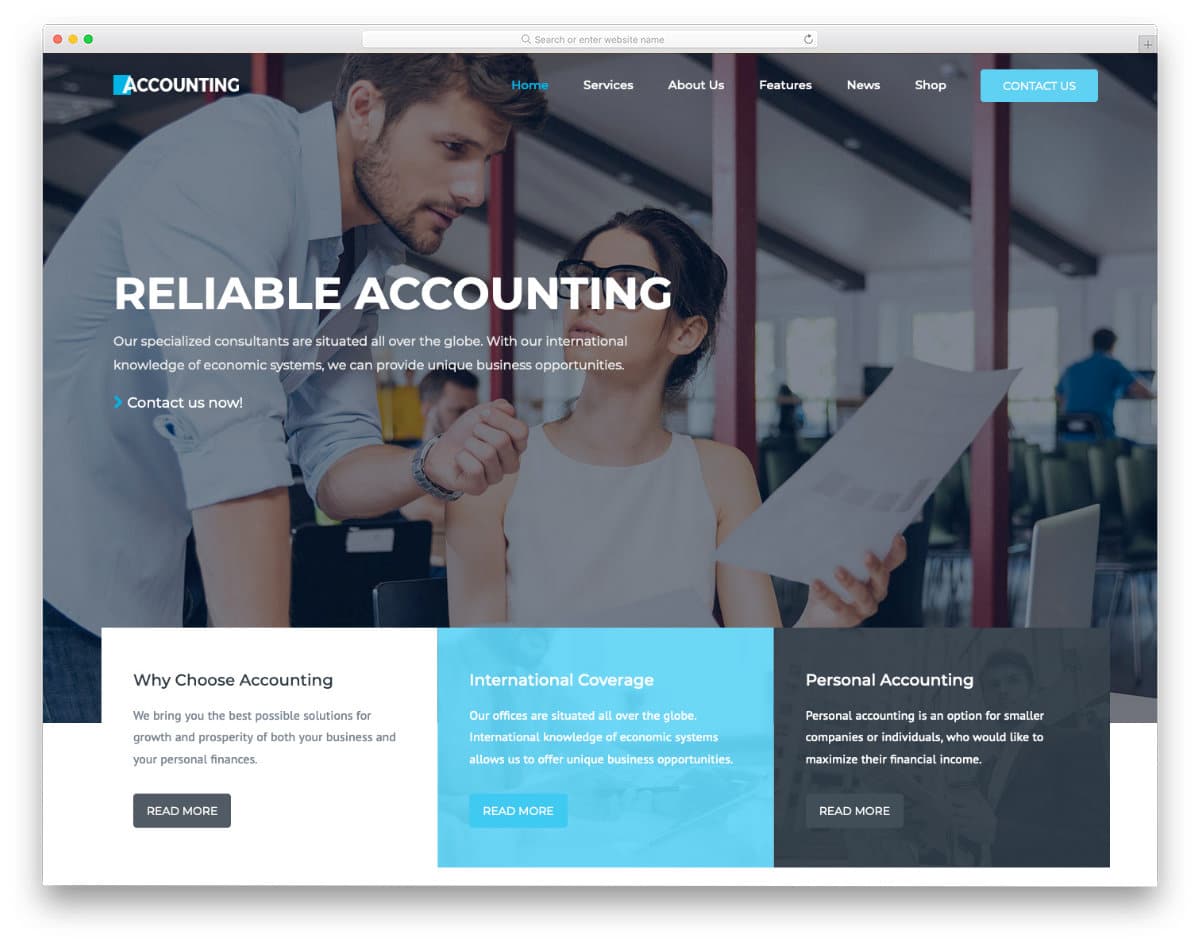 accounting and income tax service website template