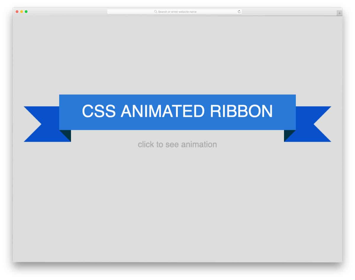 simple animated css ribbon