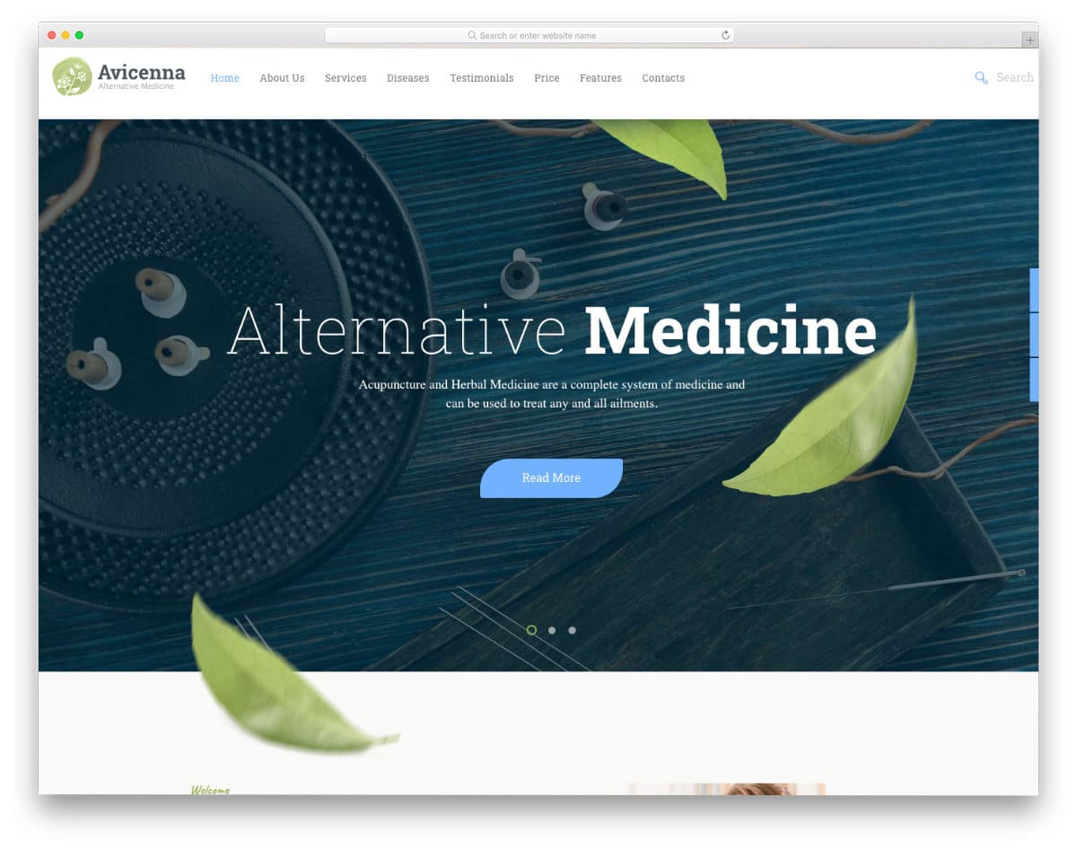 natural medicine website template