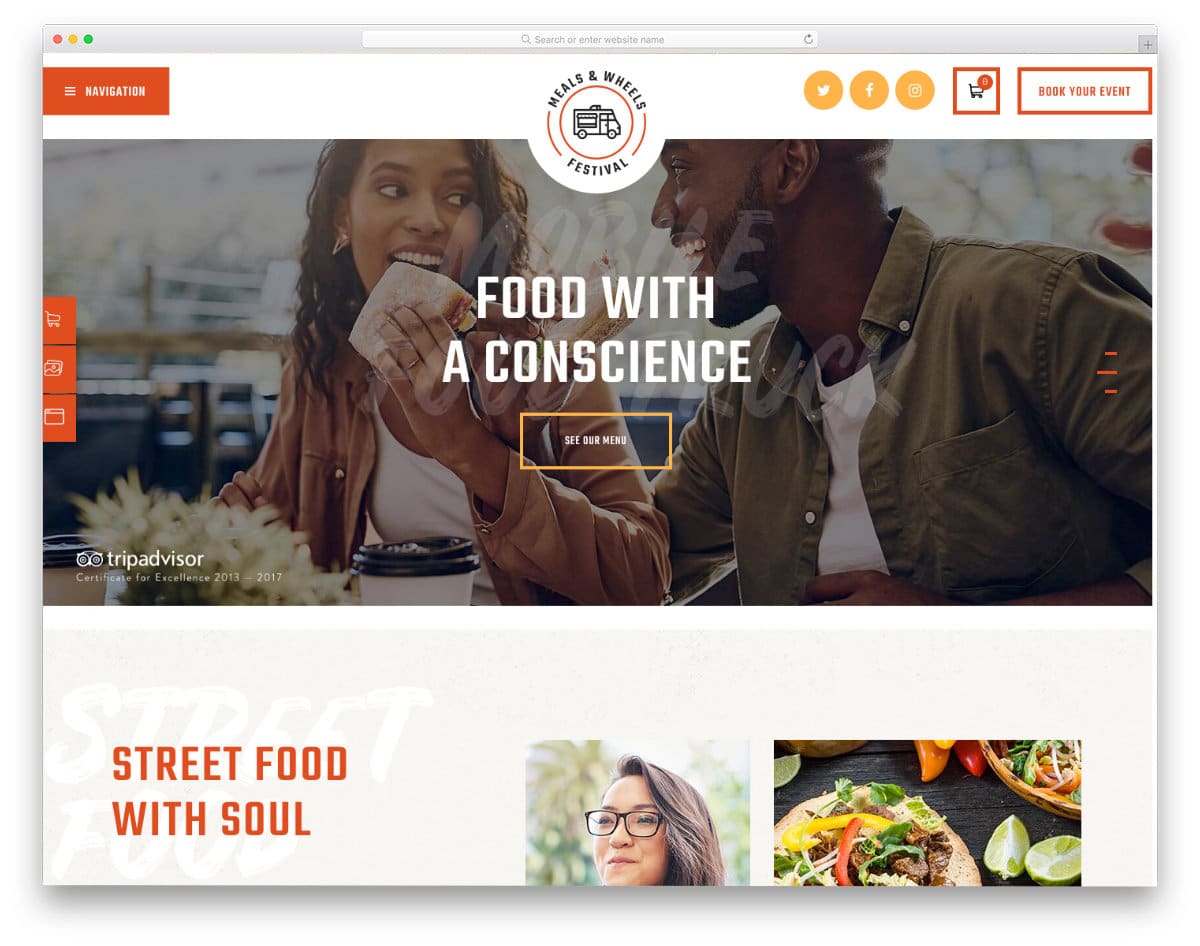 food delivery and food truck WordPress themes