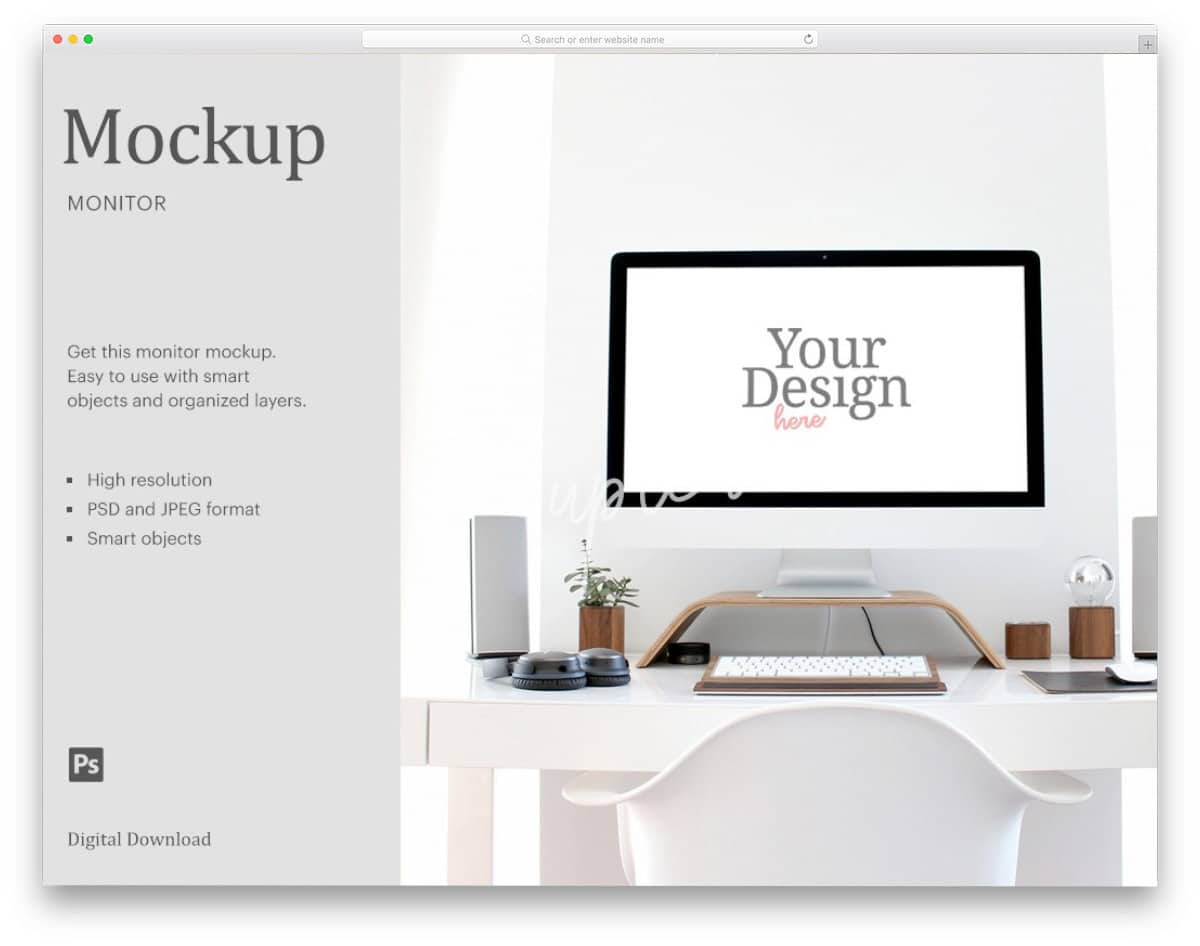 iMac with a clean desk setup