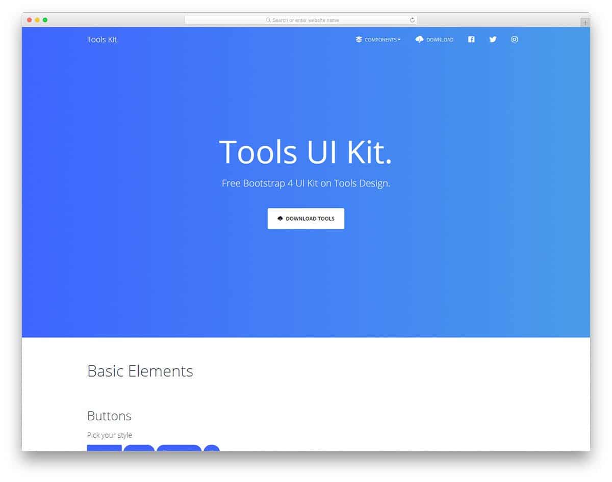bootstrap free UI kits