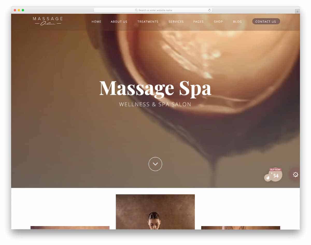 spa and wellness website template