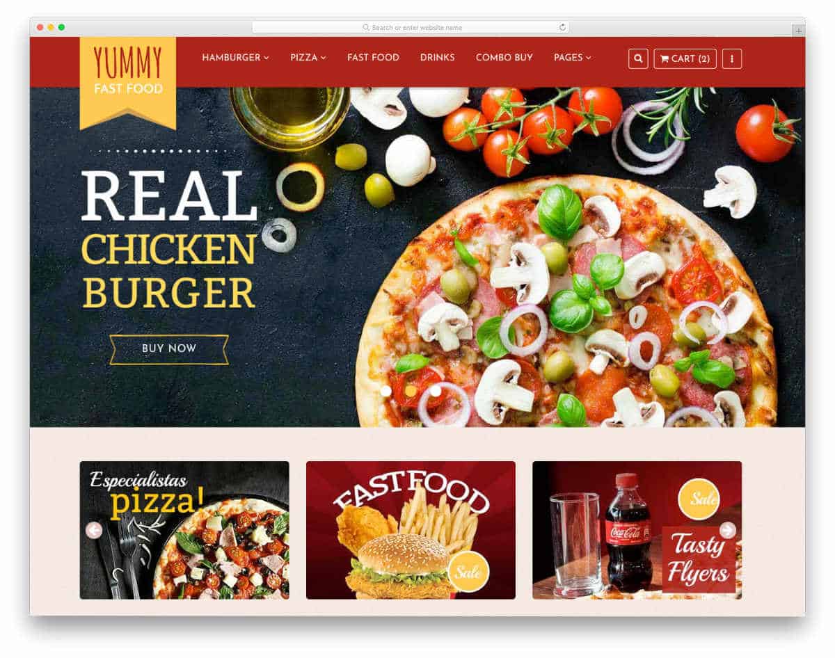 fast food website templates