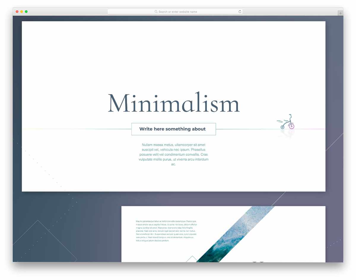 powerpoint template with a minimal design