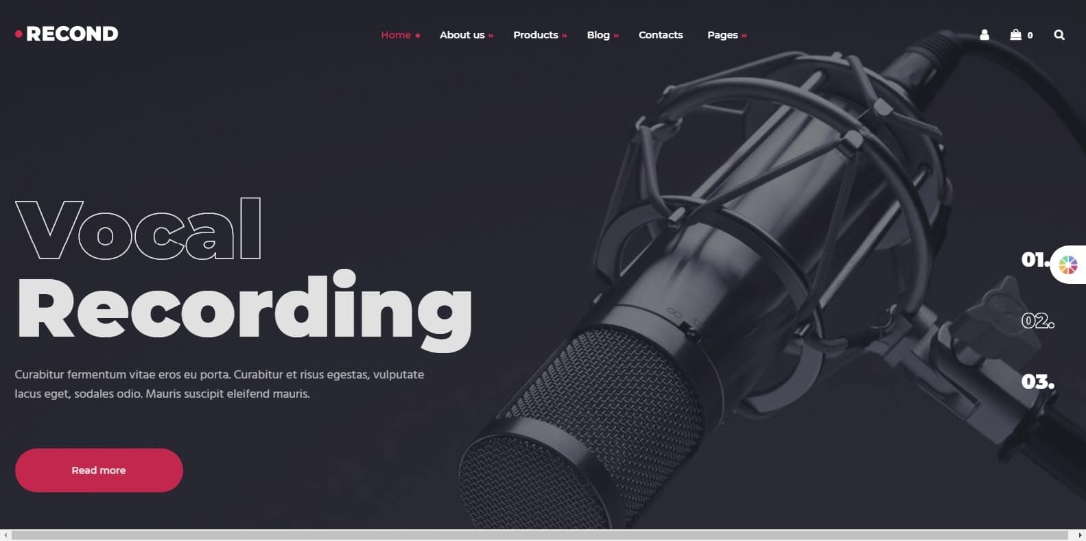 recond-recording-studio-website-template
