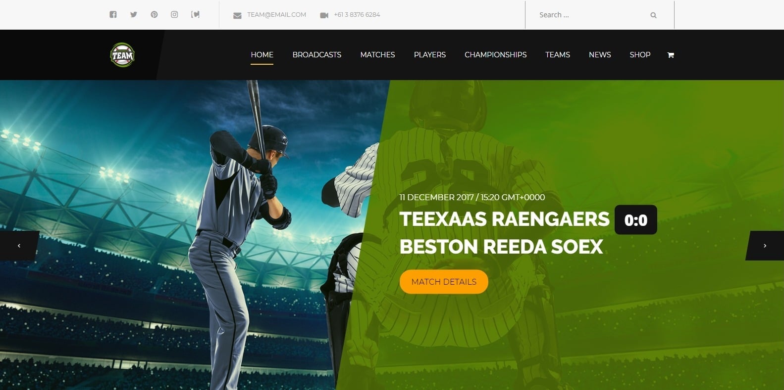 team-softball-website-template-wordpress