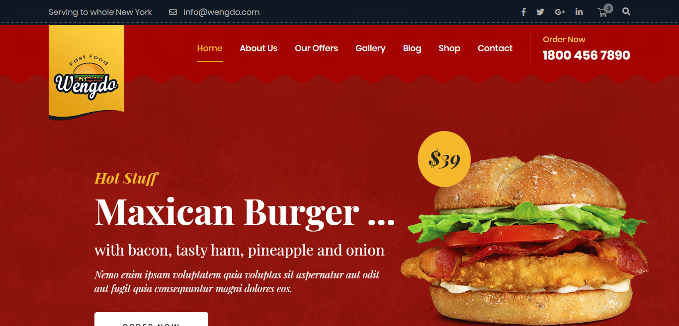 wengdo-food-website-template