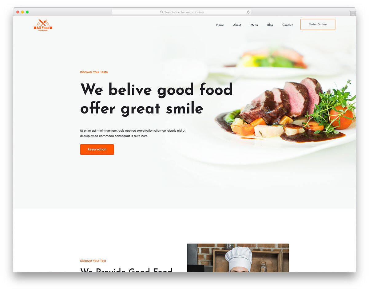 rich restaurant website template