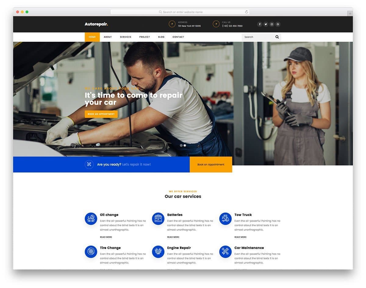 website template to promote your services