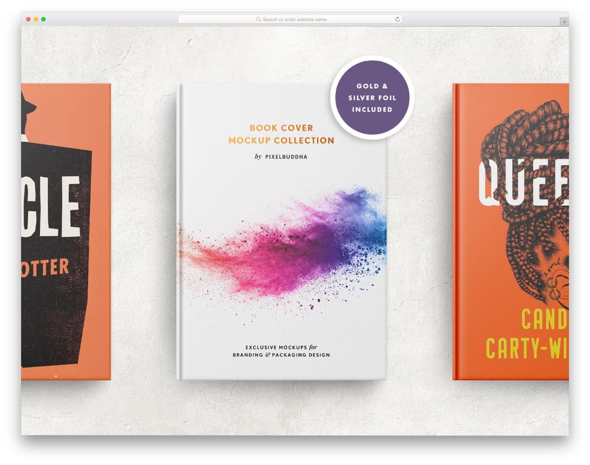 book cover mockup with useful customization options