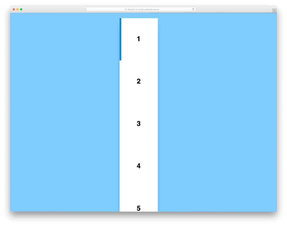 animated vertical pagination