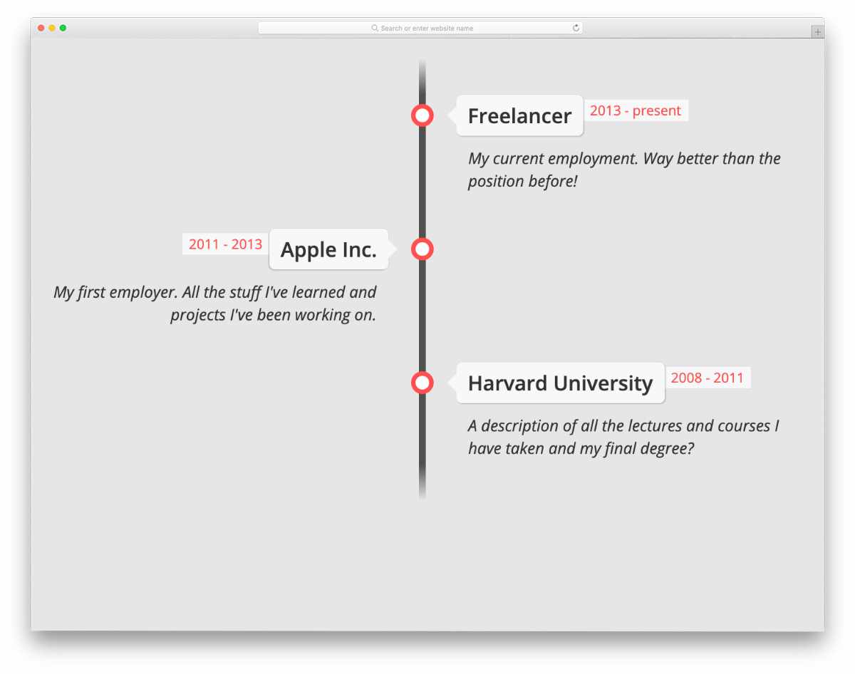 35 Clean CSS Timeline Design To Clearly Explain The Events - uiCookies