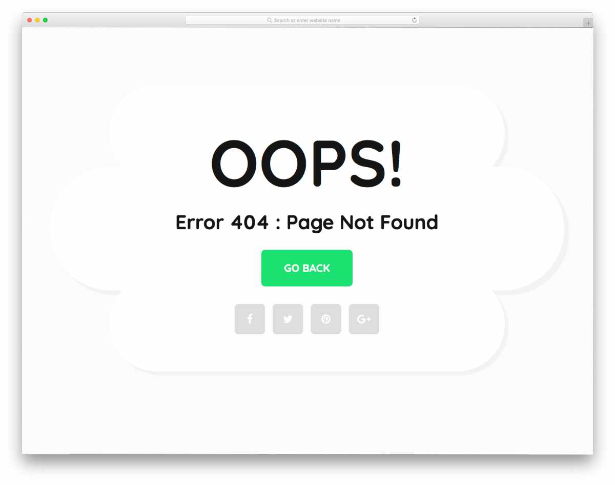 elegant-looking error page template