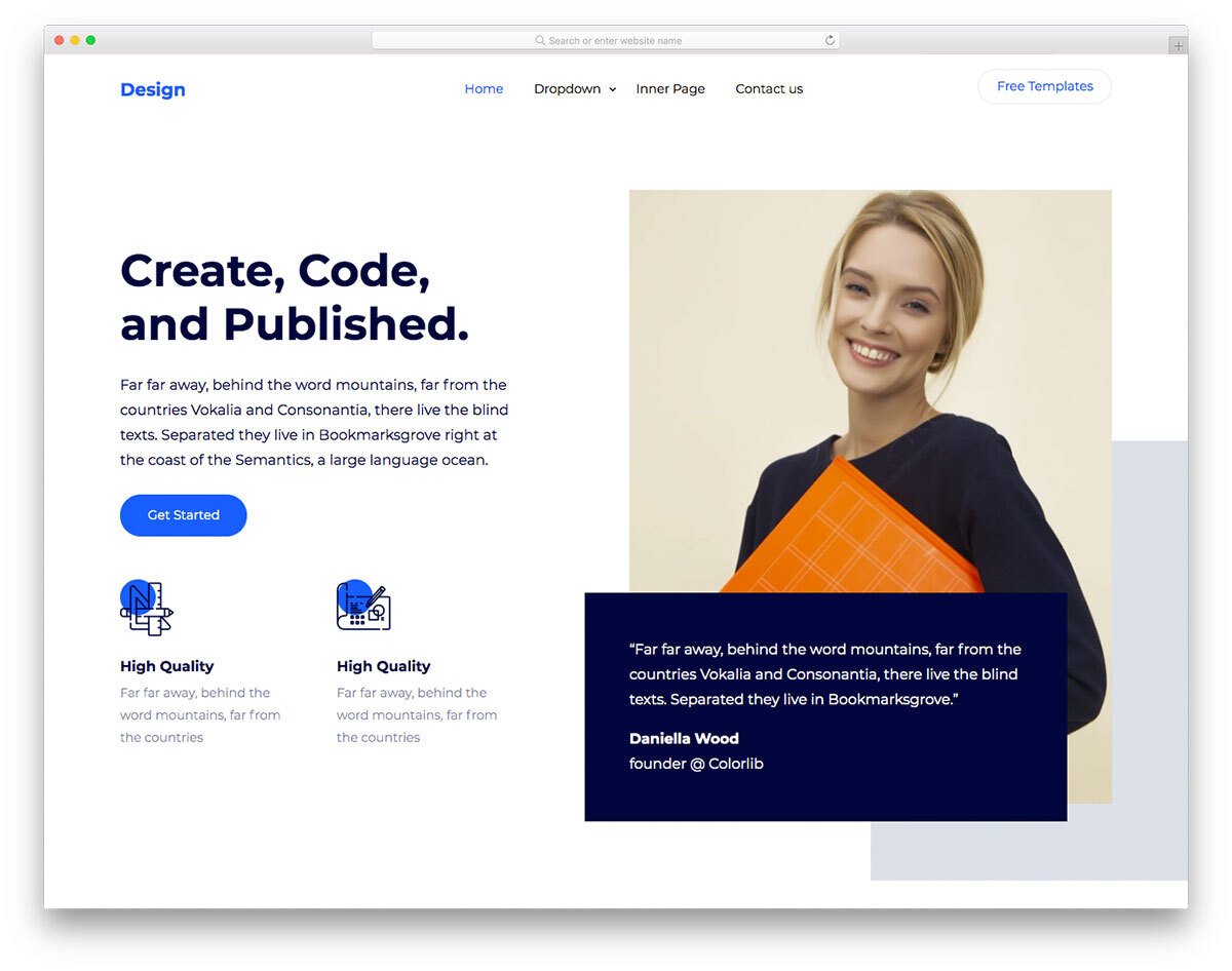 landing page template for agencies