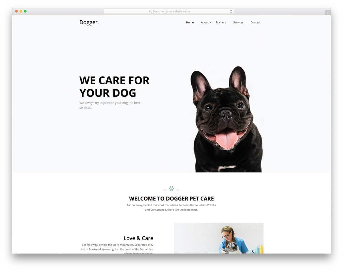 pet store and pet care website template
