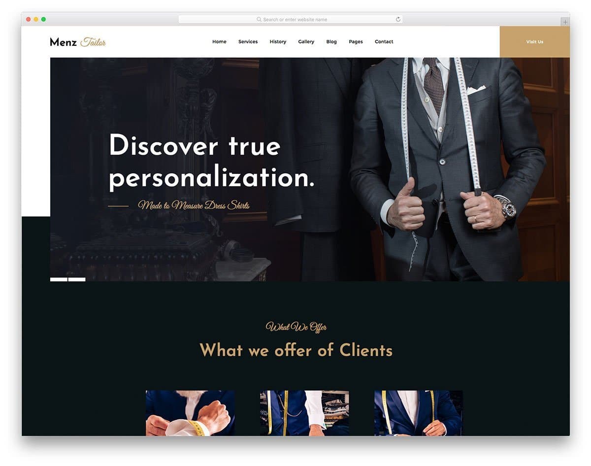 fashion and tailor website template