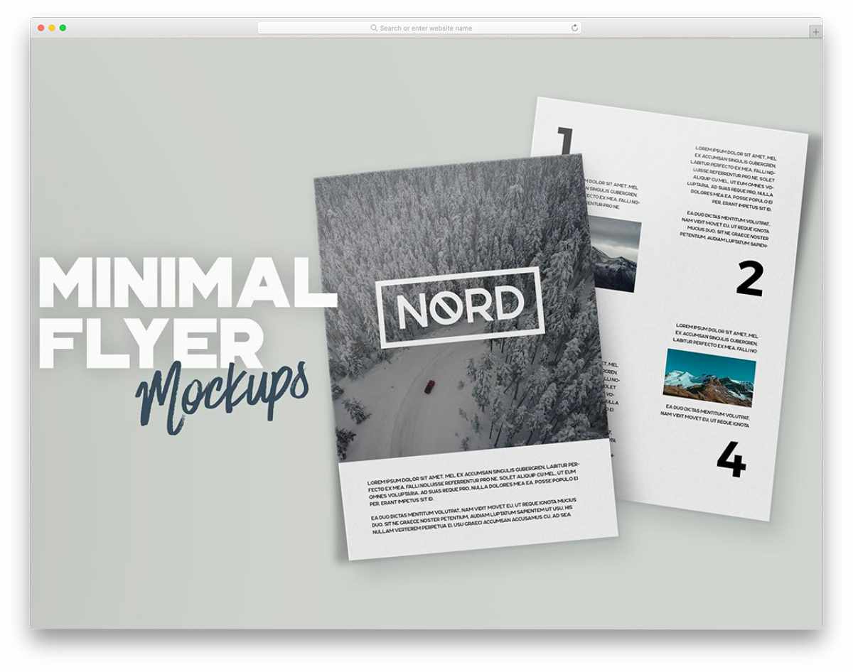 minimal and easy-to-edit flyer mockups