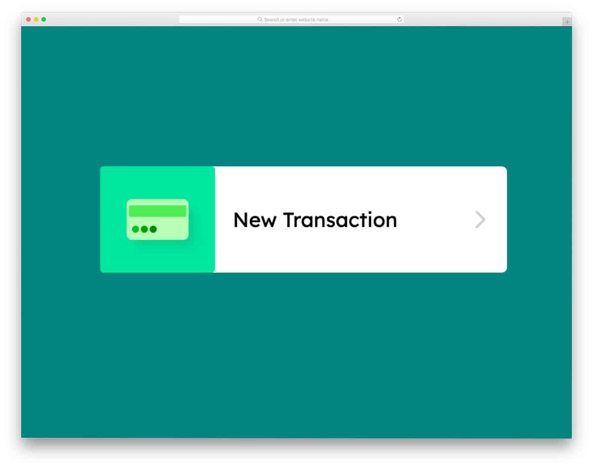 transaction button animation concept