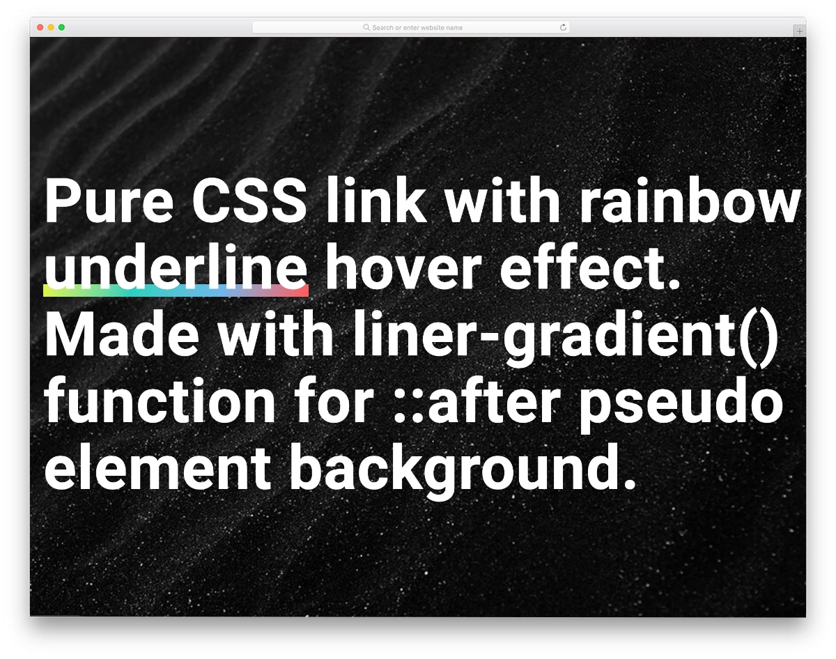 colorful gradient link underline design