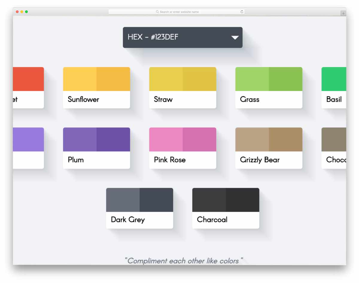 animated color palette design