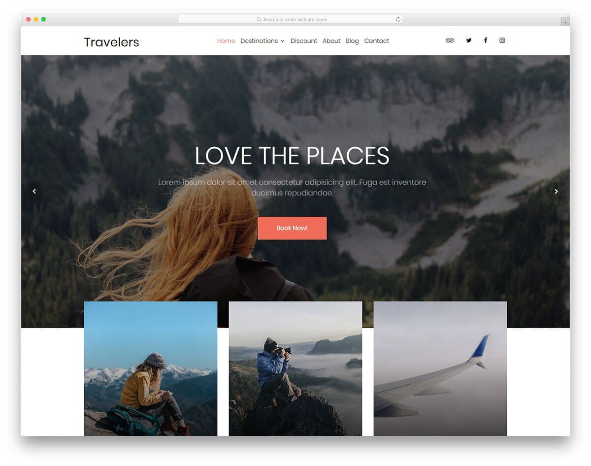 directory website template for travel and tour sites