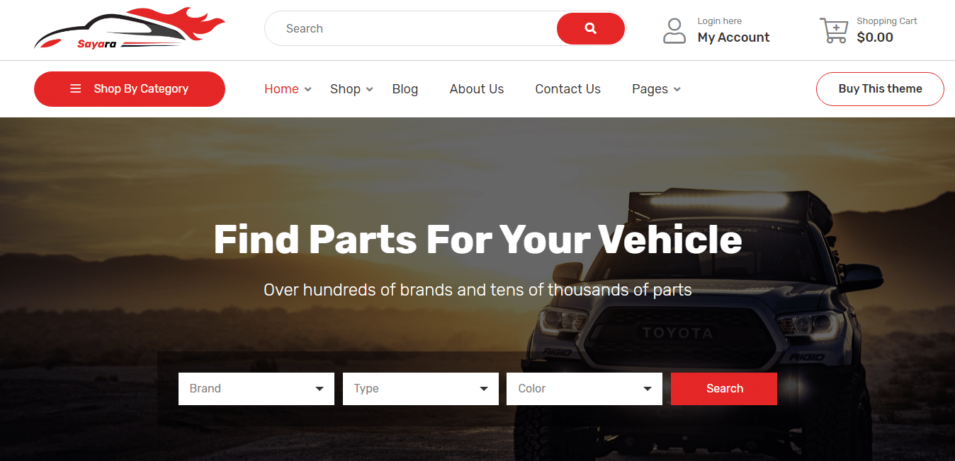 sayara-automotive-website-template