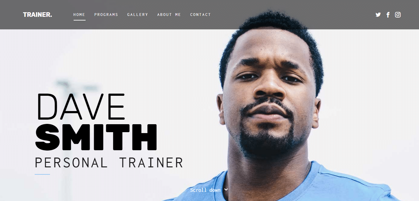 trainer-free-bootstrap-website-template