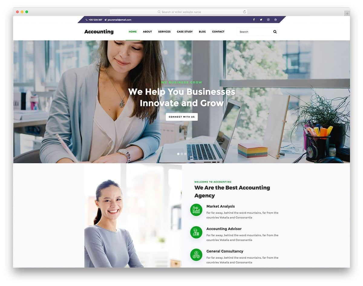 accounting and finance website templates