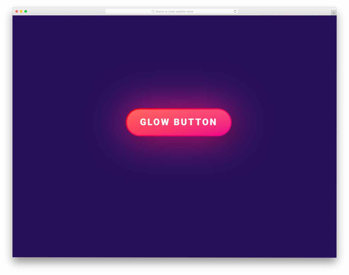 glowing button with vibrant colors
