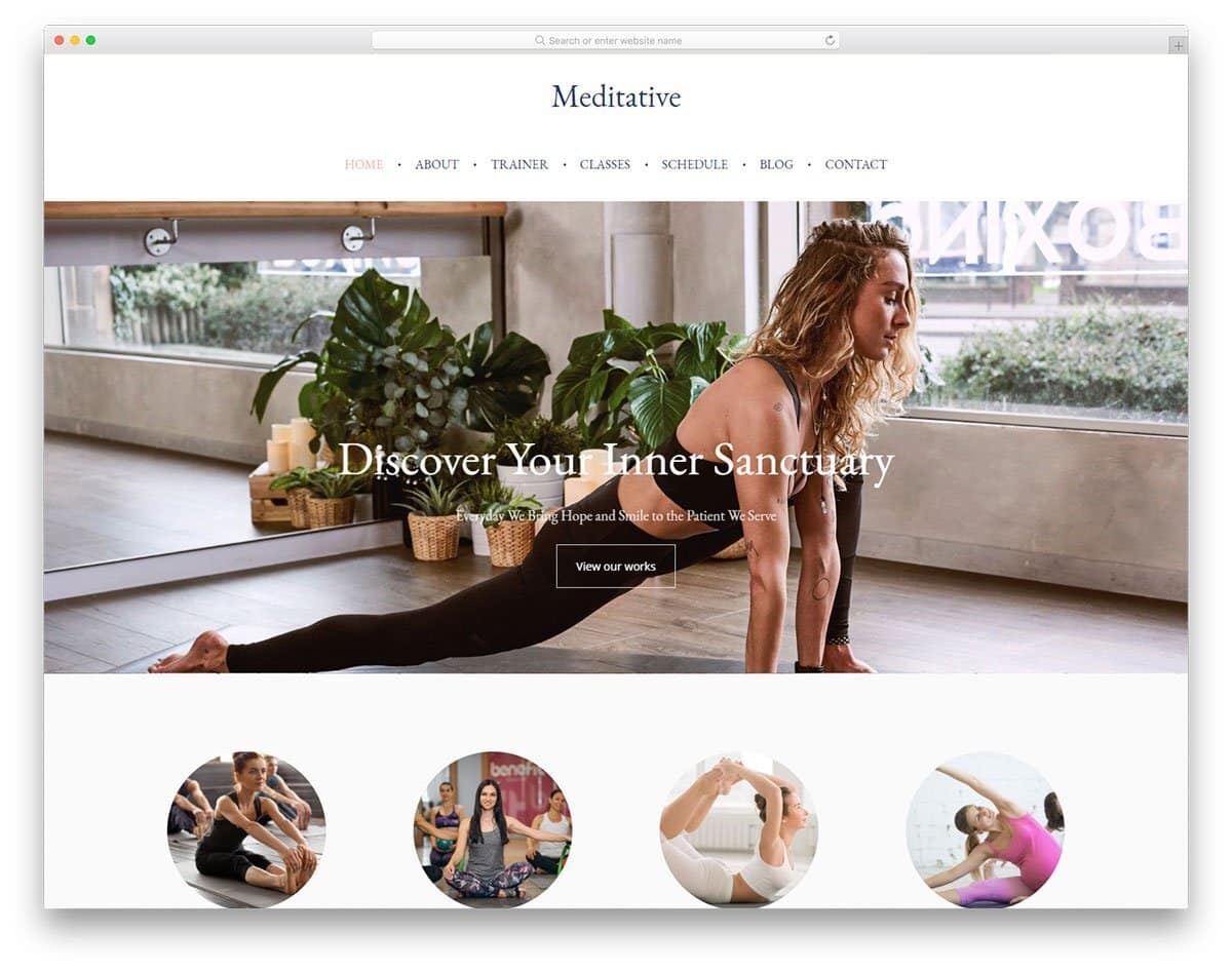yoga studio and coach website template