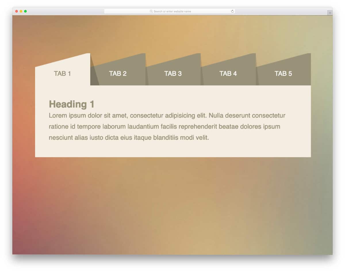 realistic bootstrap tab designs