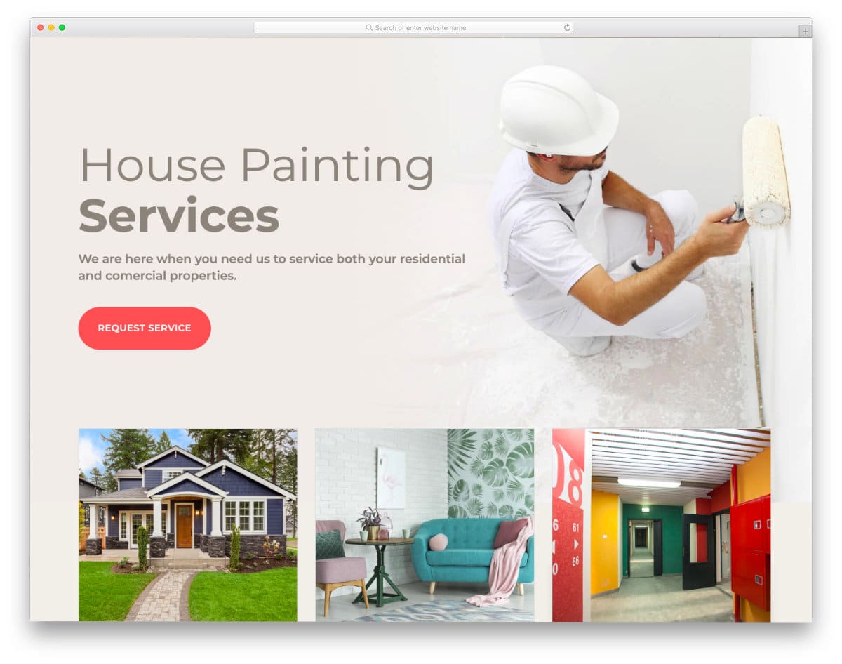 painting service website template