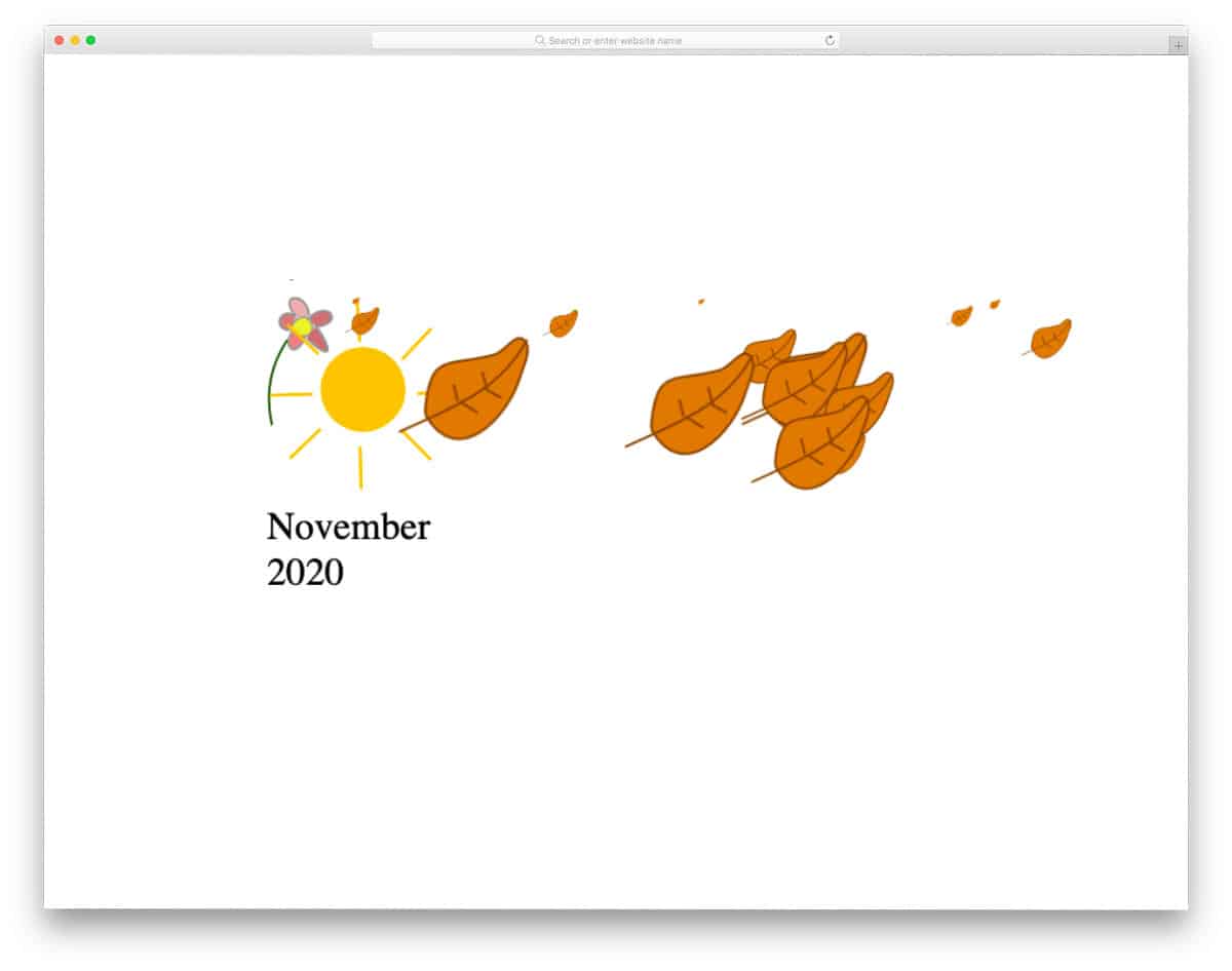 animated HTML calendar