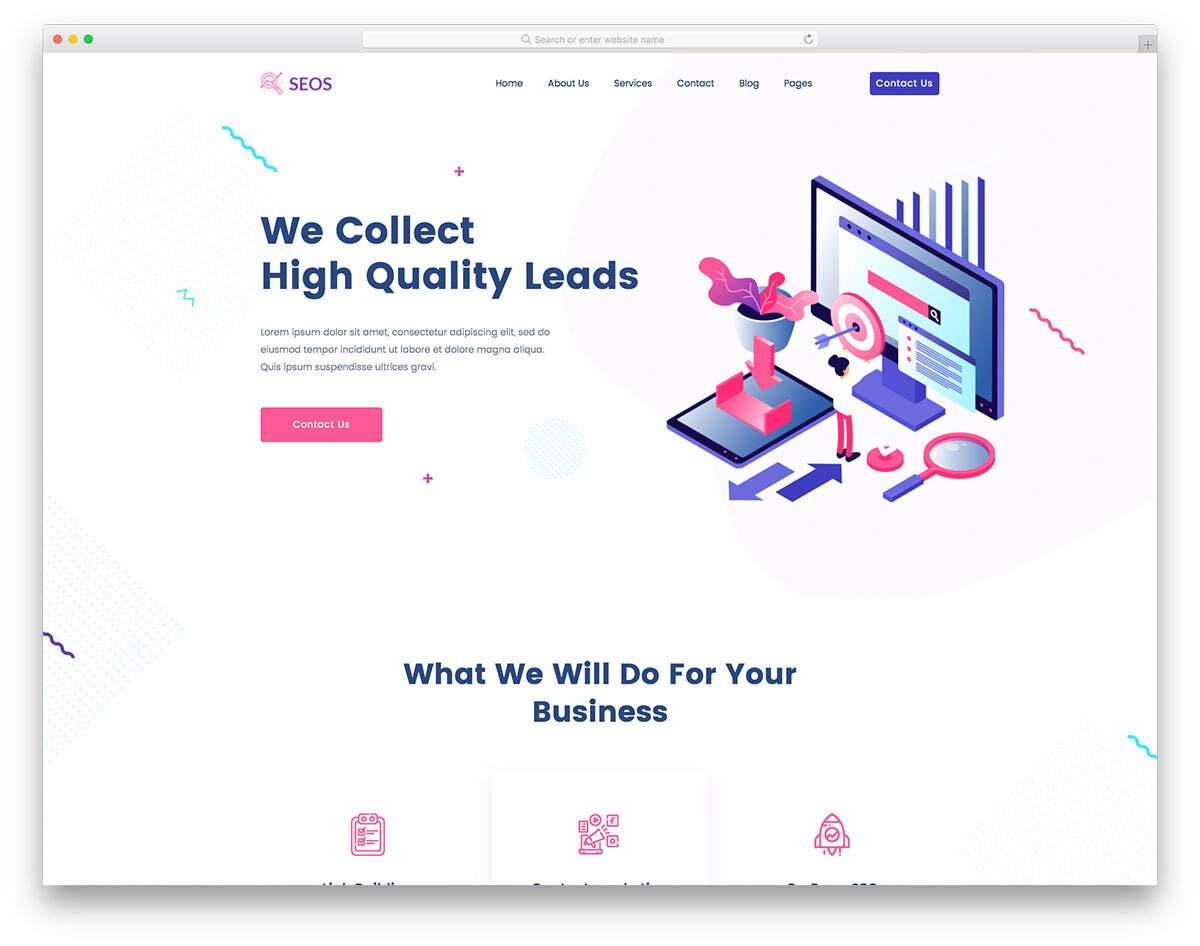 easy-to-edit SEO agency website template