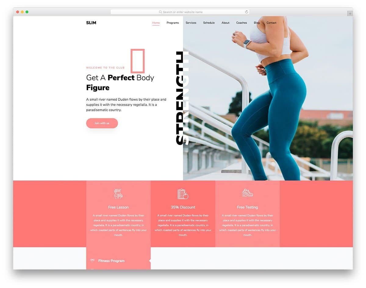 multipurpose health and fitness website template